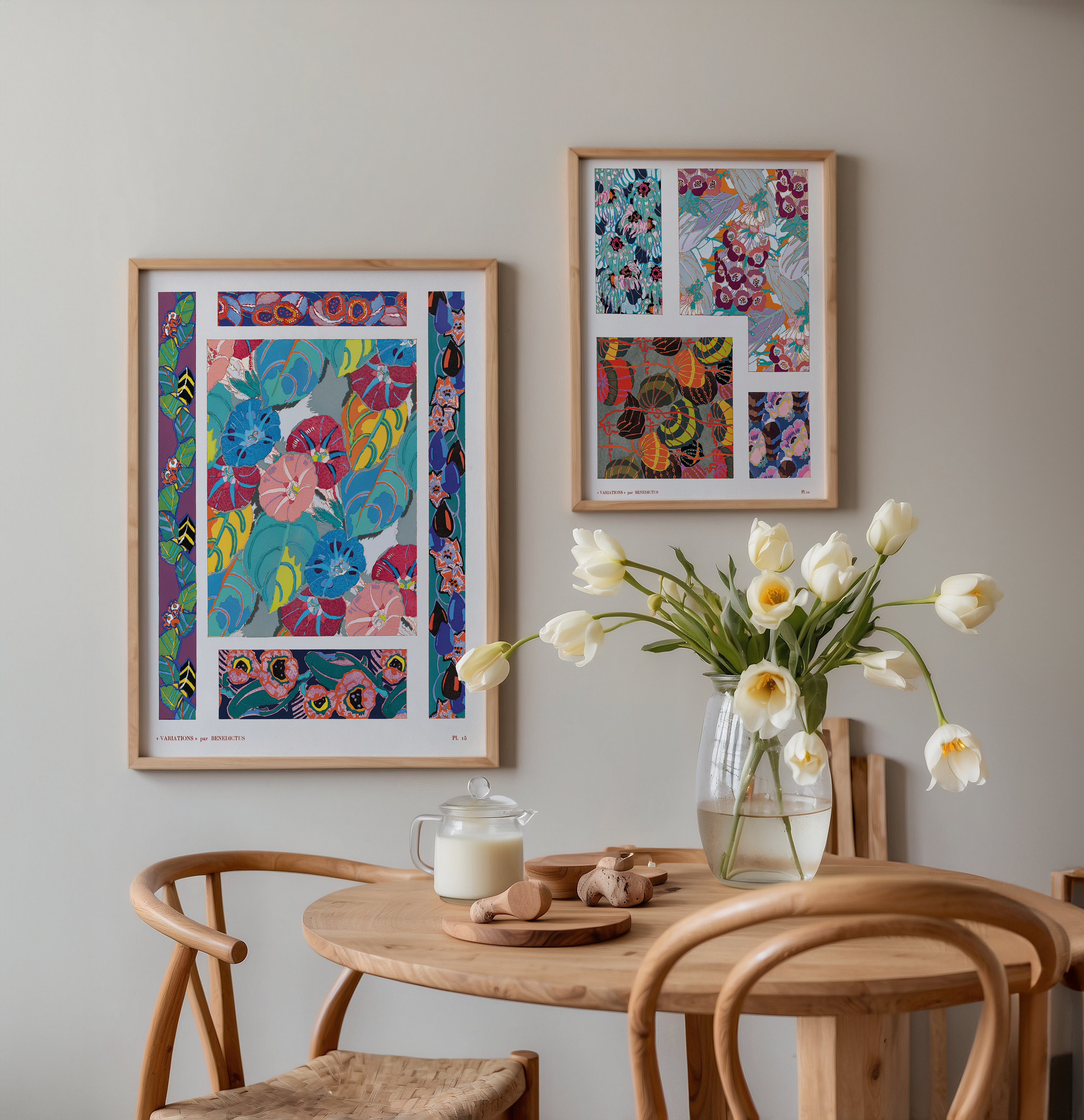 image of posters in kitchen