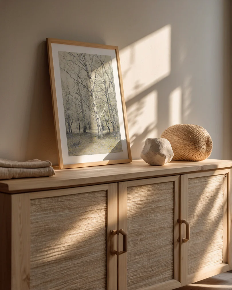 Image of poster Bos met Berkebomen by Alphonse Stengelin