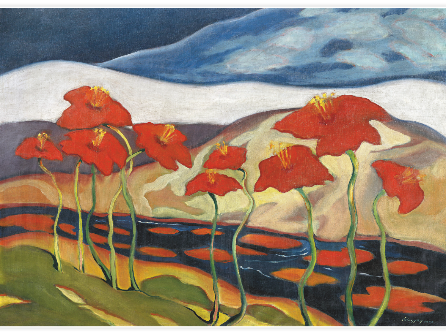 Bild på Landscape with Flower