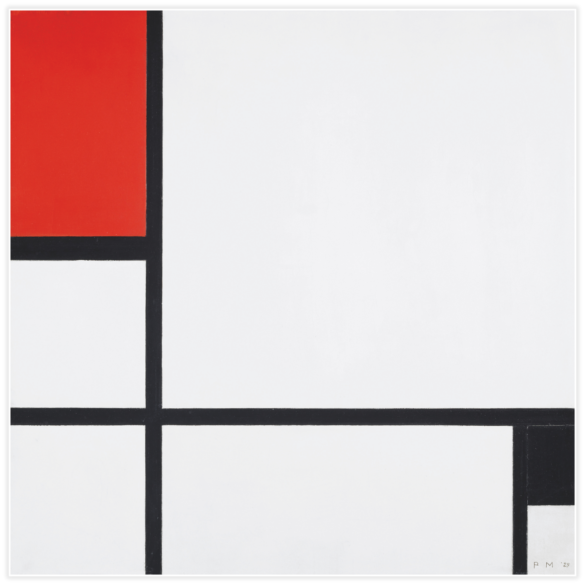 Bild på Composition No. I, with red and black