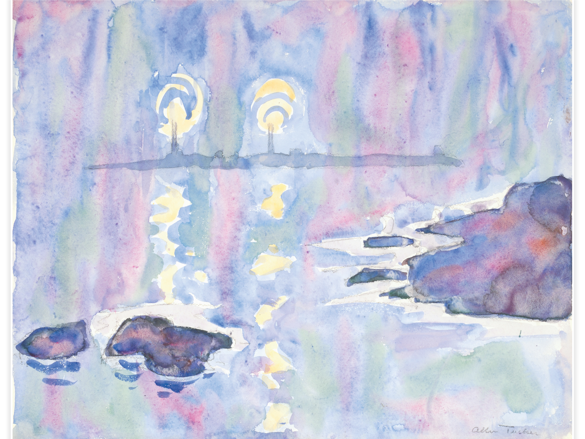 Bild på Watercolor No.73, Blue and Lavender
