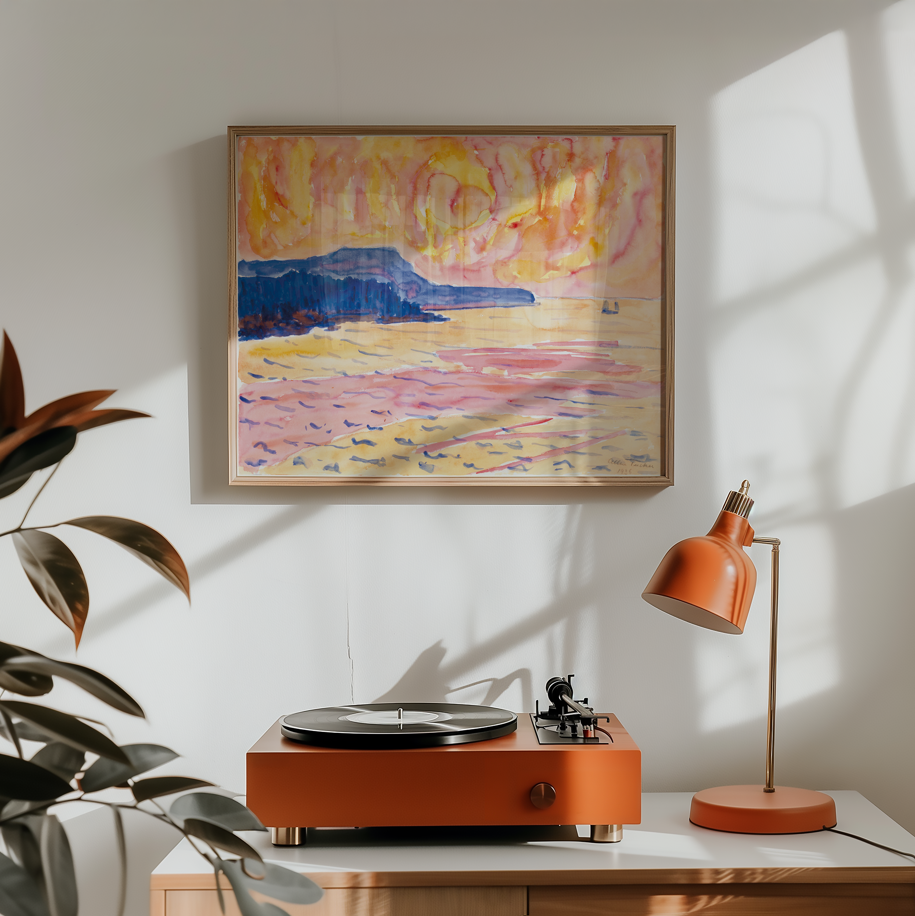 Bild på Watercolor No. 6, Blue Coast