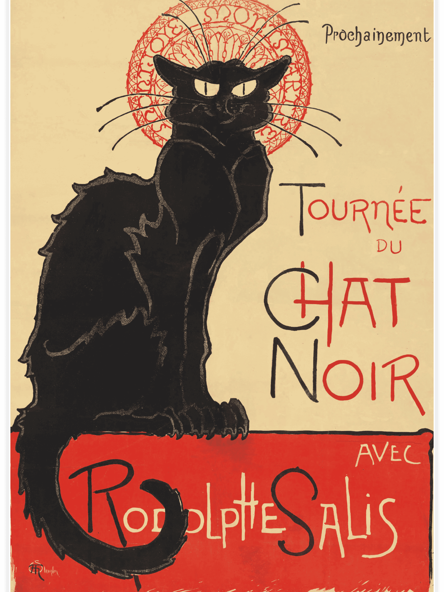 Bild på Affiche voor het theatercafé Le Chat Noir in Parijs