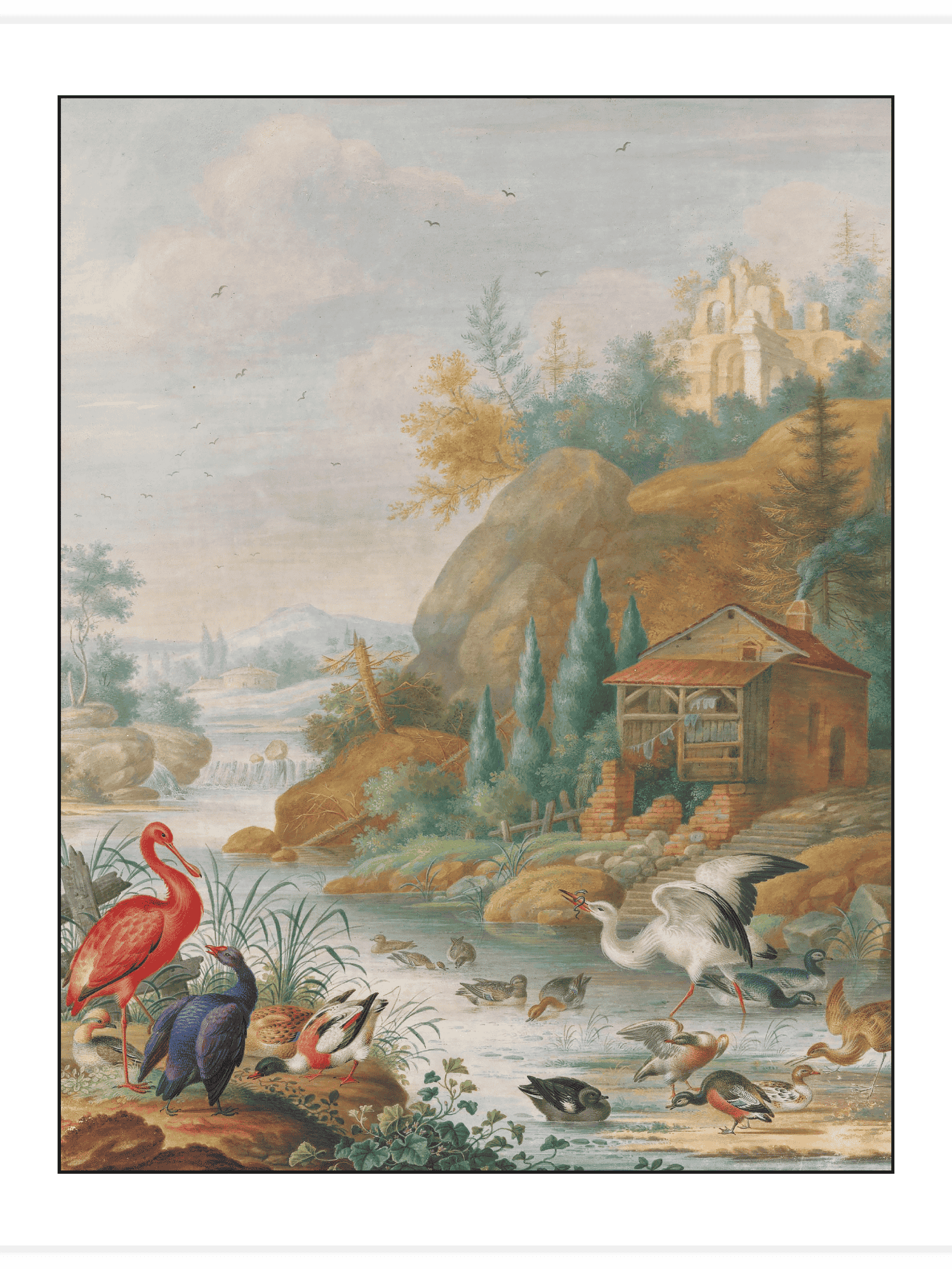Bild på Birds near a Mountain Stream