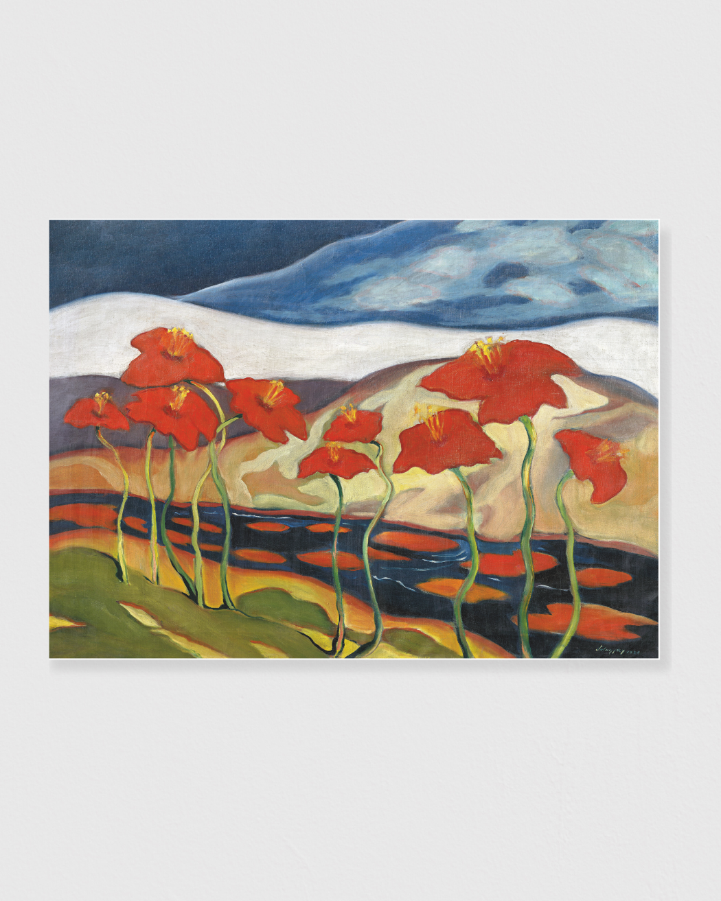 Landscape with Flower