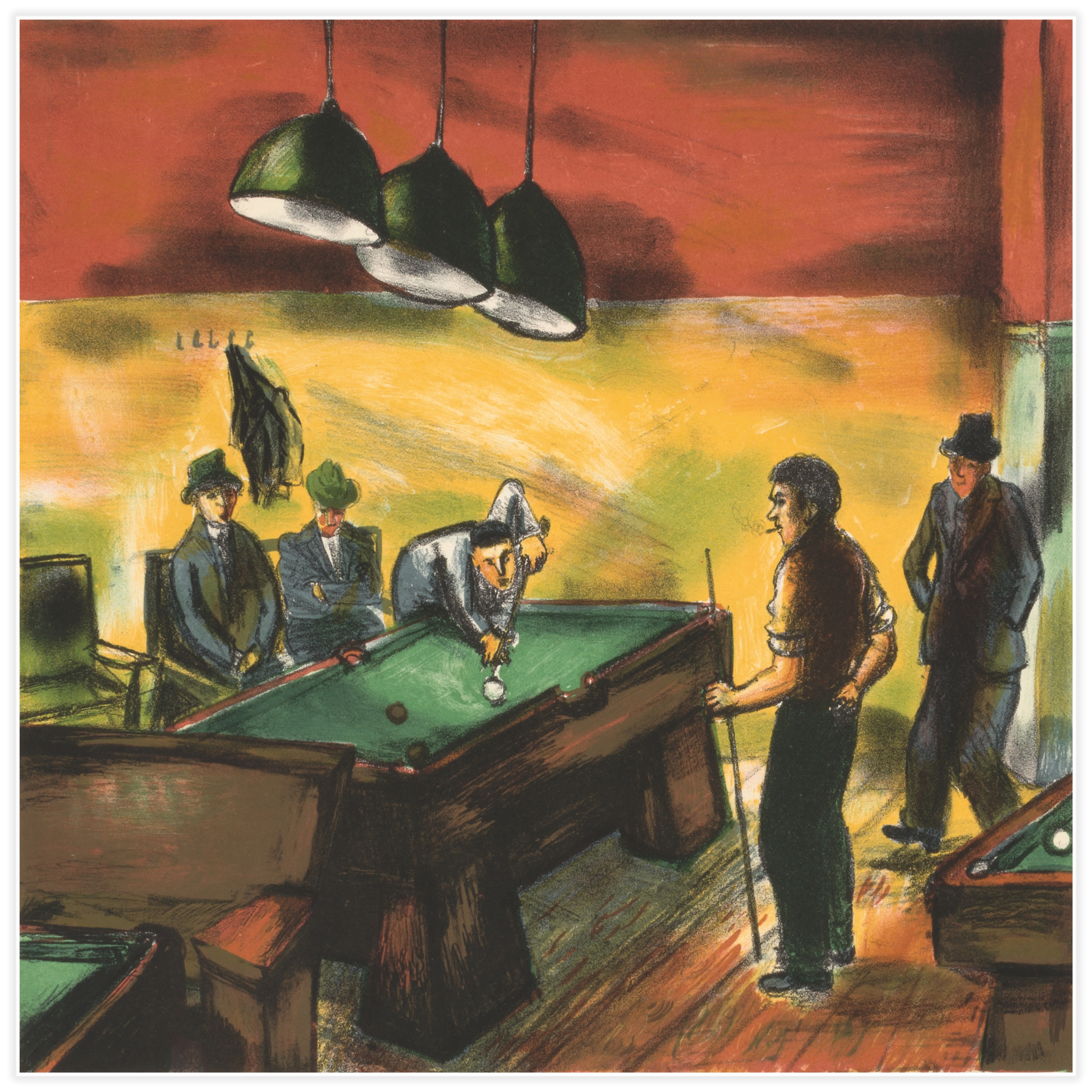 Men Playing Billiards