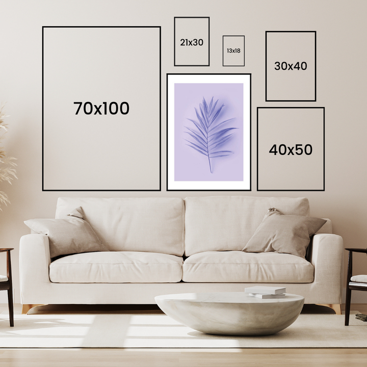 Purple Palm Leaves Poster