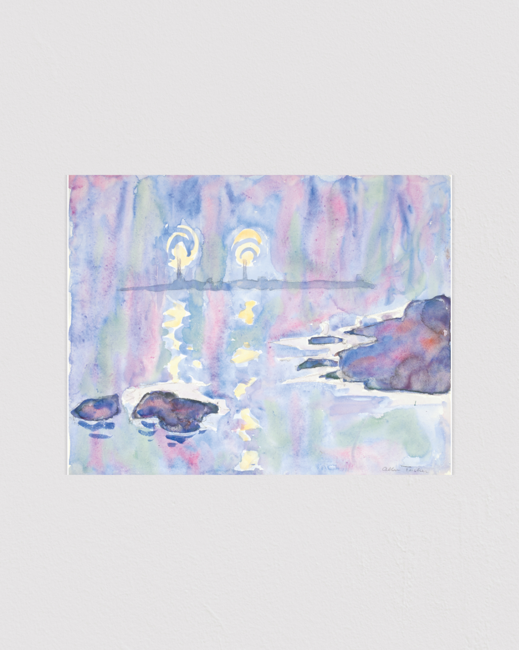 Watercolor No.73, Blue and Lavender
