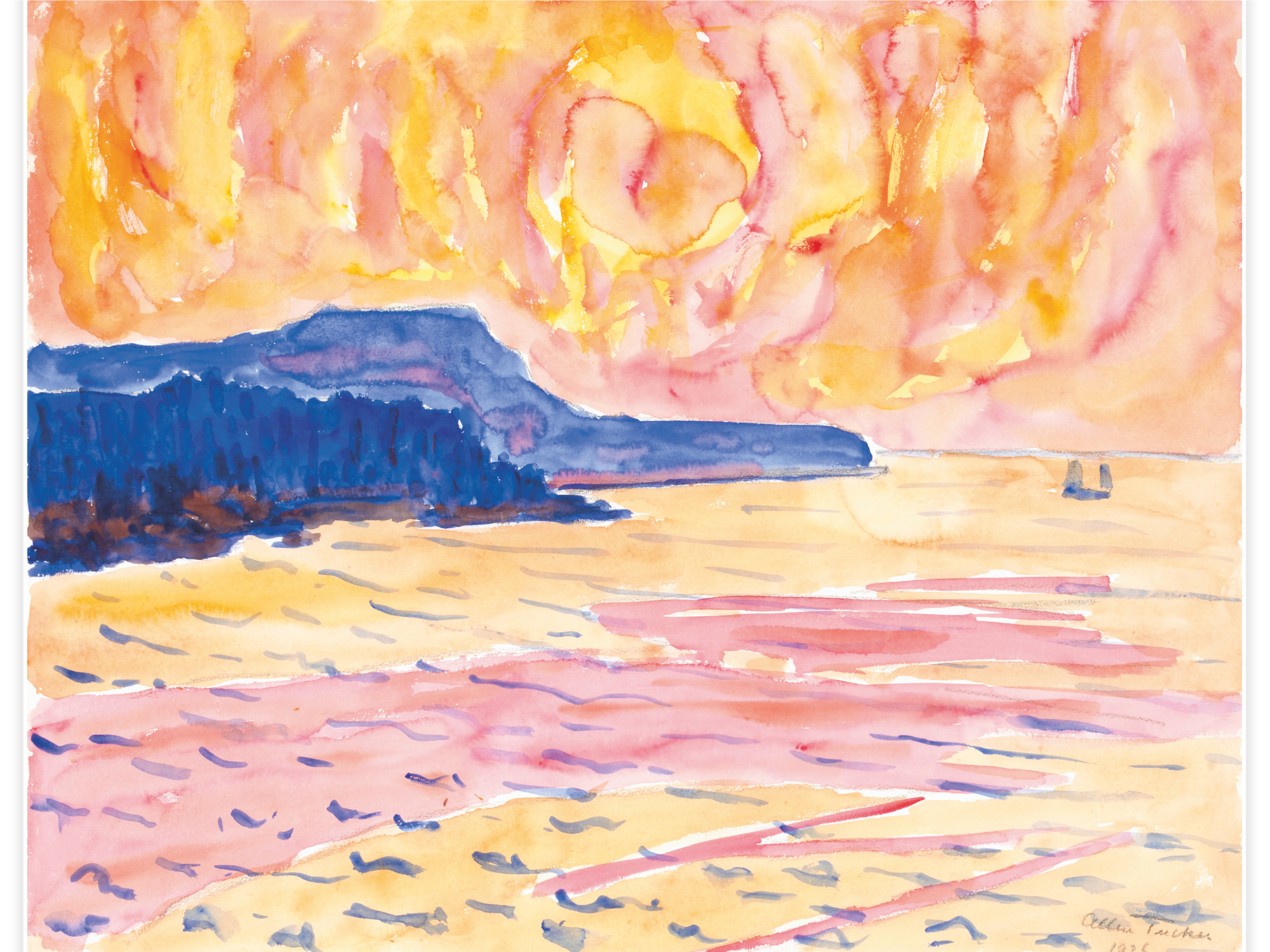 Watercolor No. 6, Blue Coast