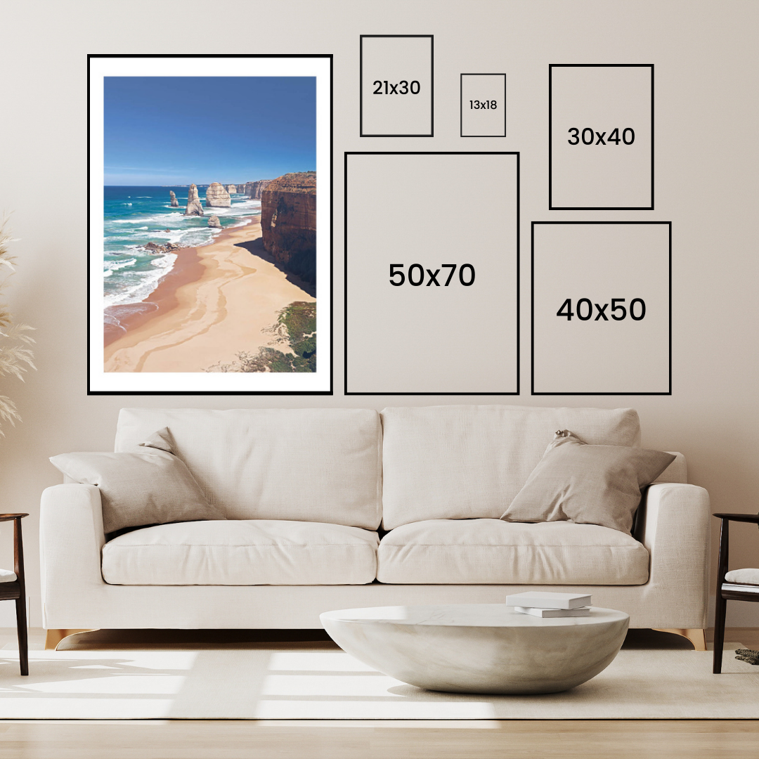 Rock Formations On Beach Poster