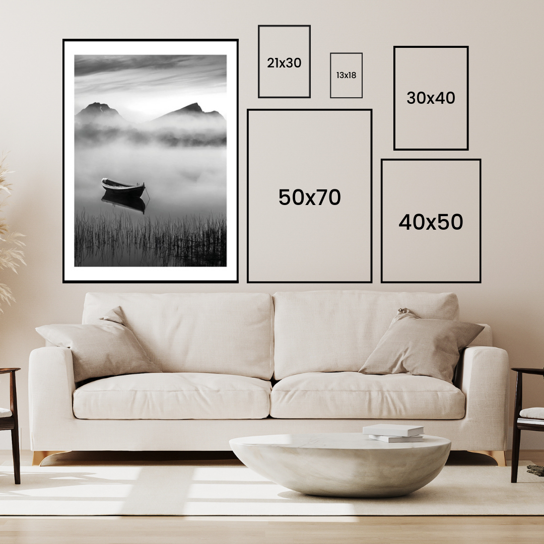 Rowing Boat And Fog Poster