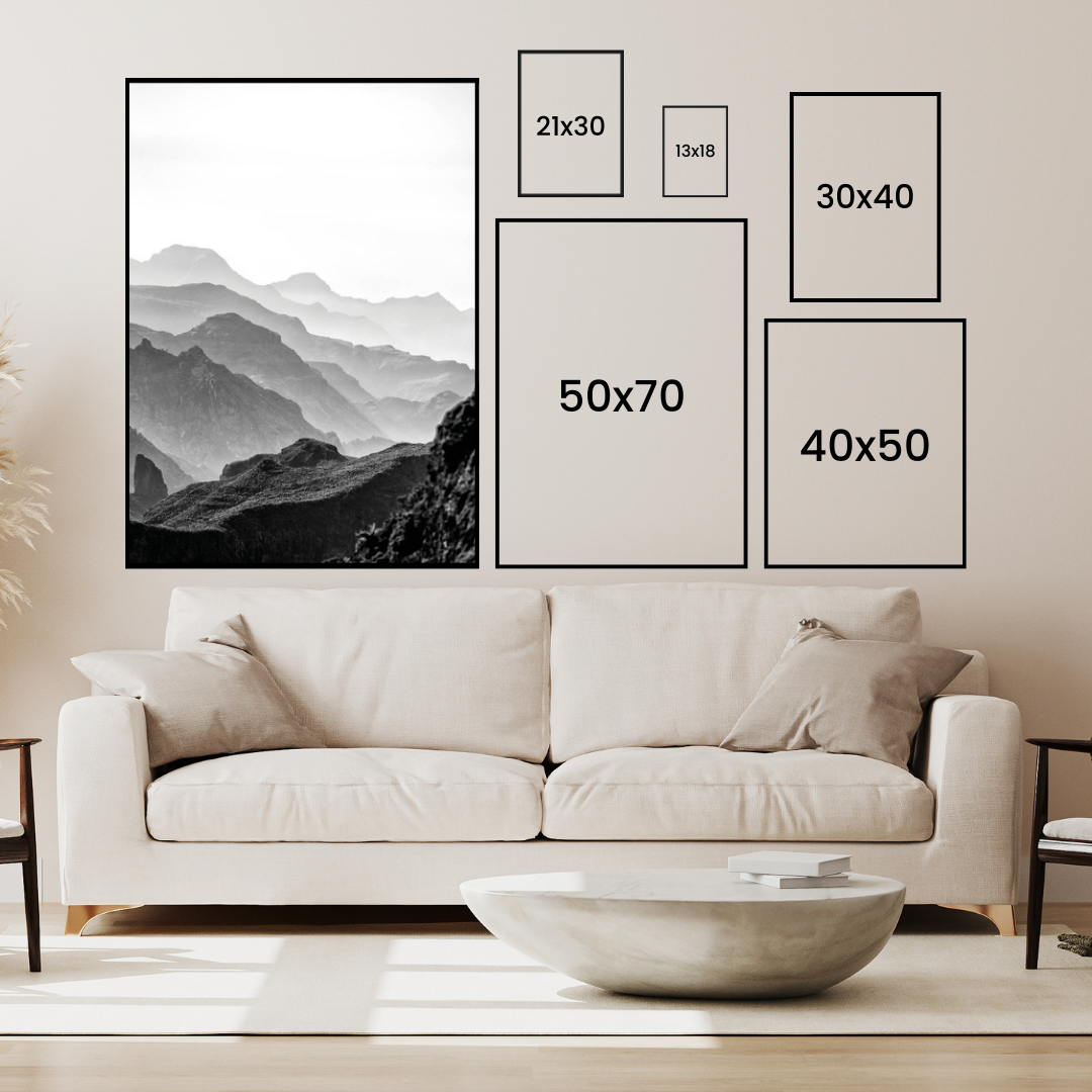 Cloudy Mountain Landscape Poster