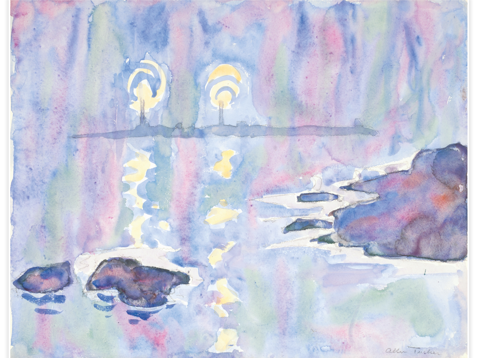 Watercolor No.73, Blue and Lavender