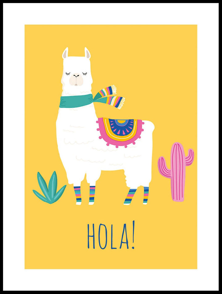 Llama Hola Poster