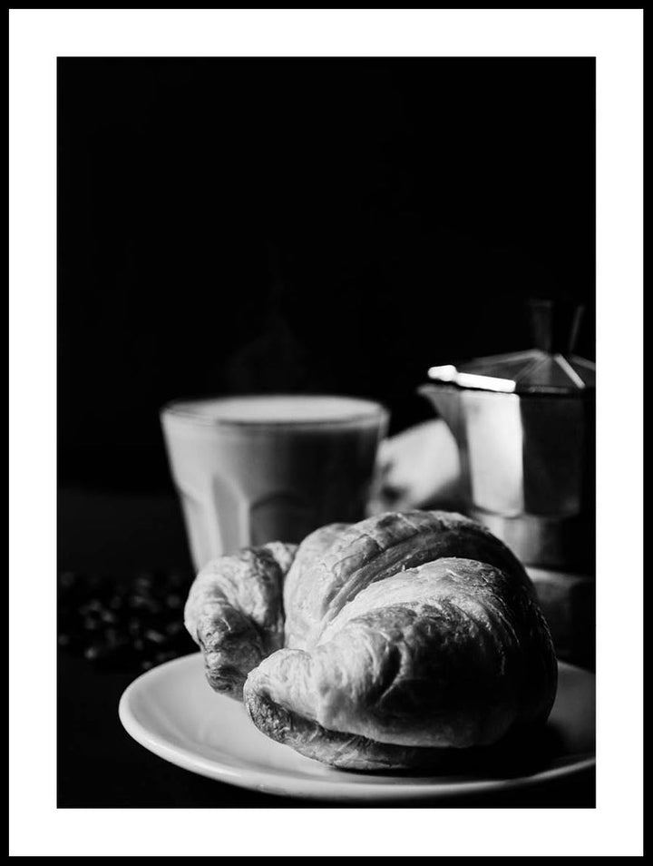 Croissant And Coffee Poster