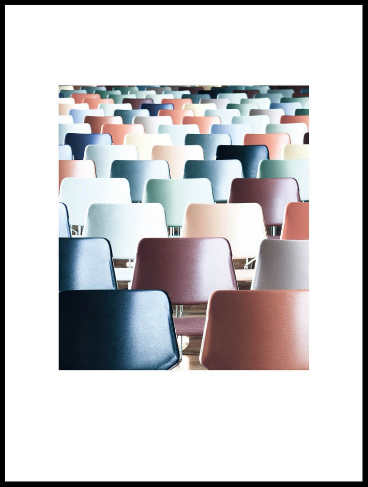 Colourful Chairs Poster