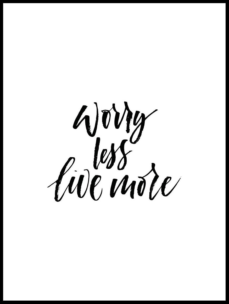 Worry Less Poster