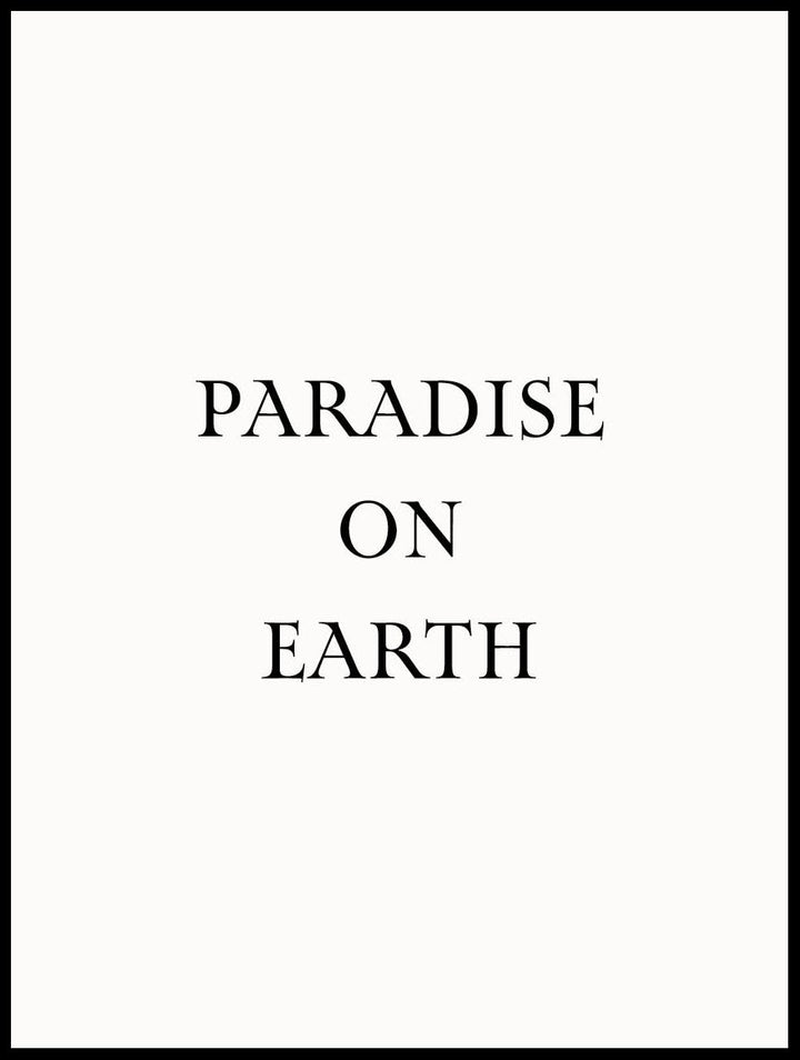 Paradise On Earth Poster