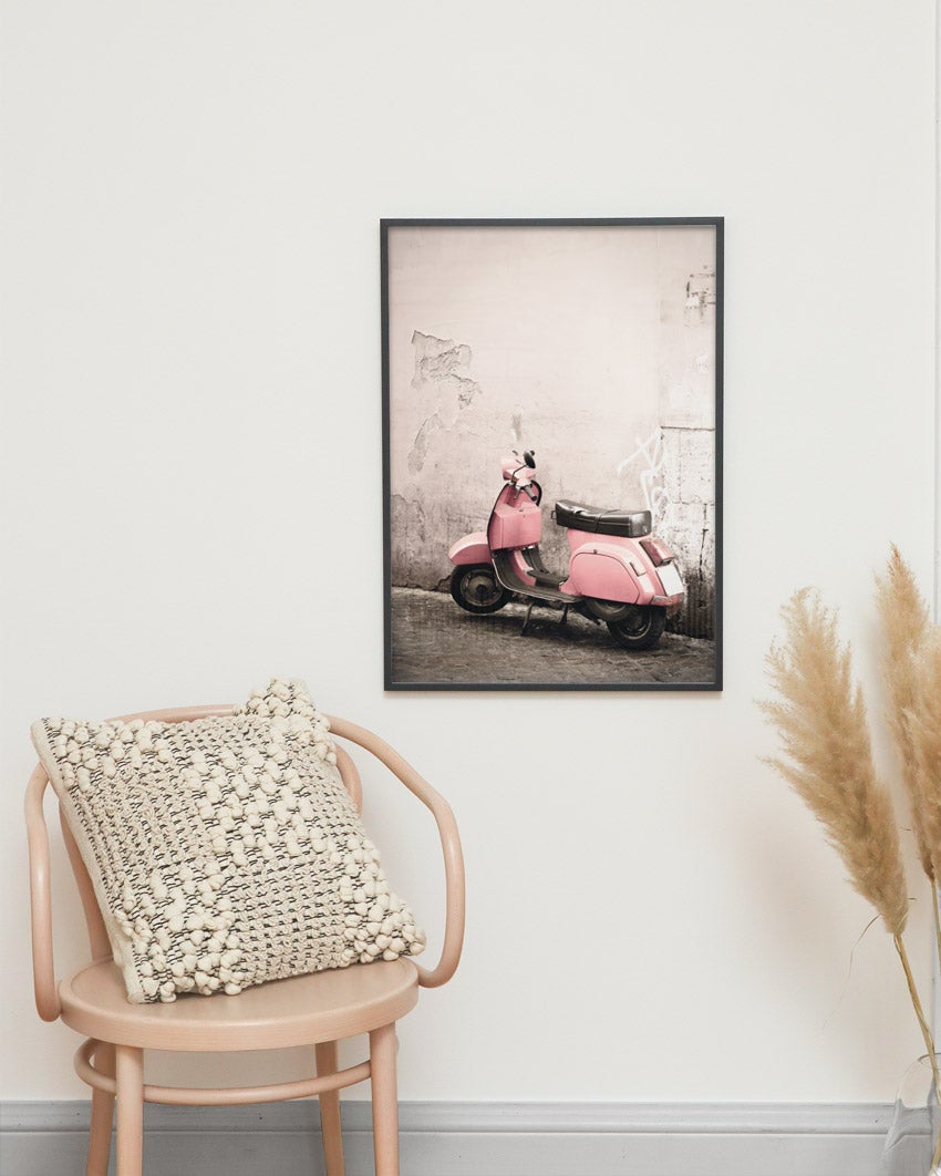 Pink Vespa Poster