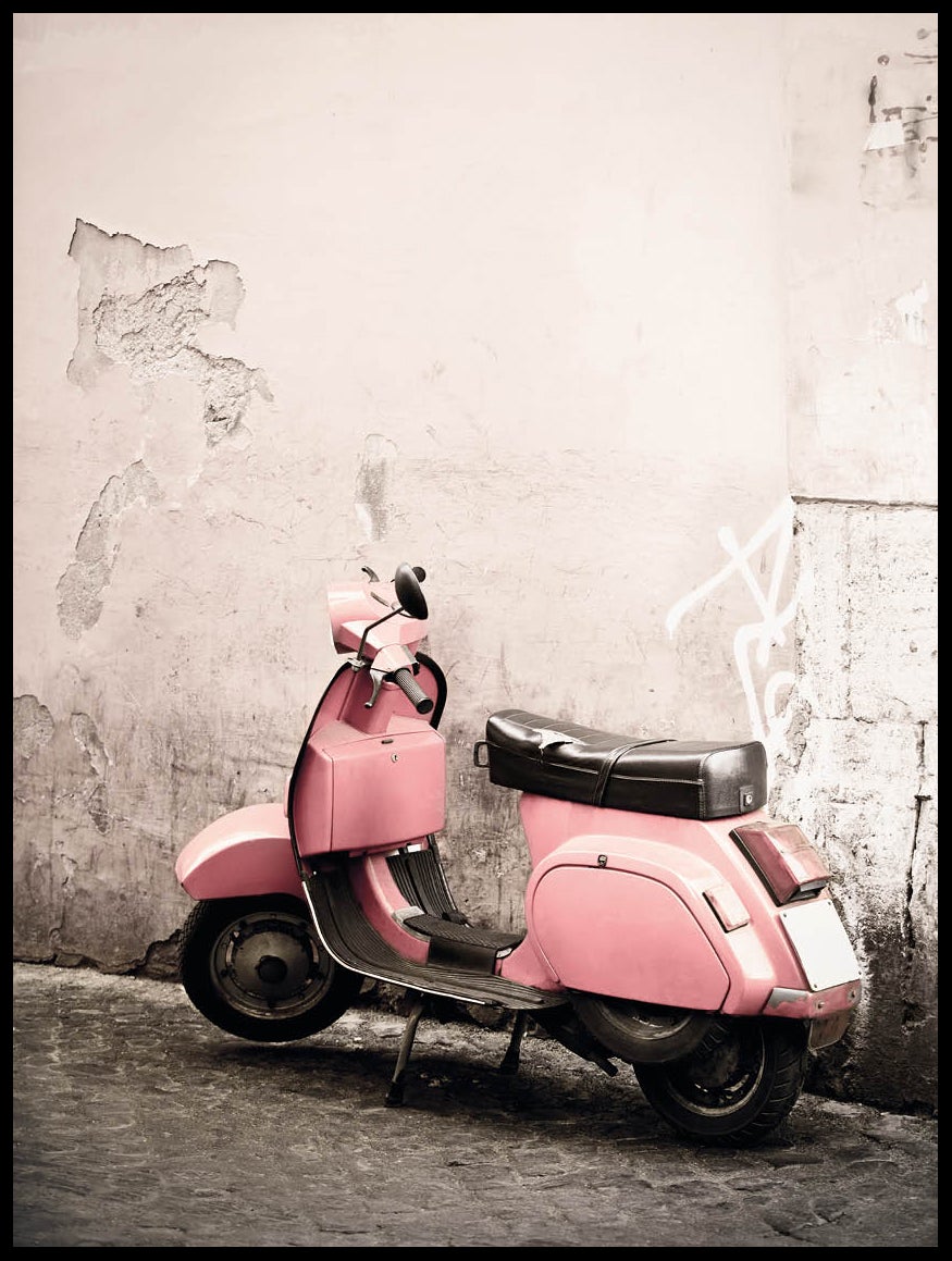 Pink Vespa Poster