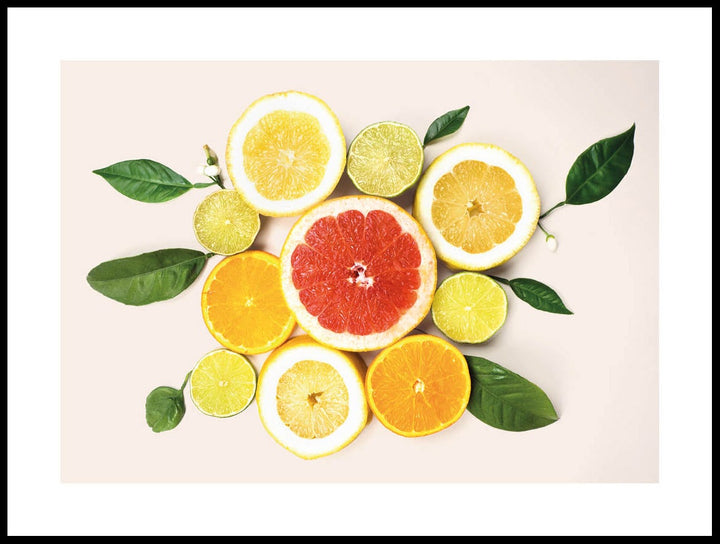 Citrus Och Blad Poster