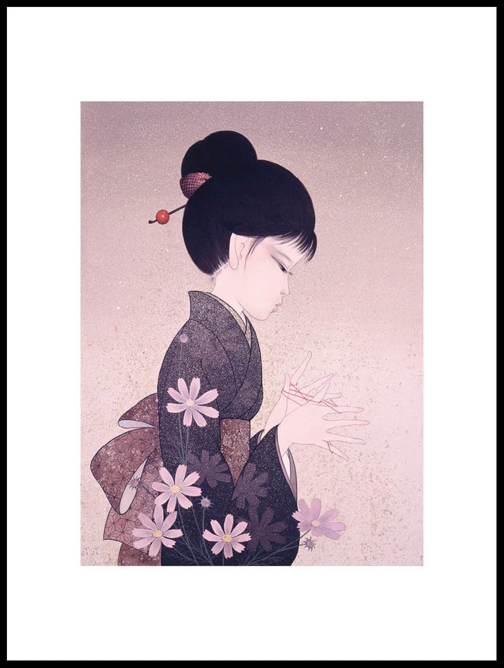 Girl In Kimono Poster