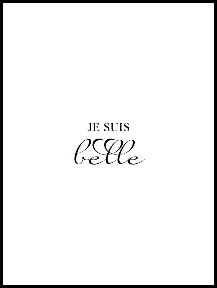 Je Suis Belle Poster