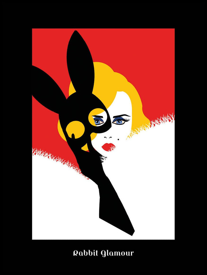 Woman Rabbit Mask Poster