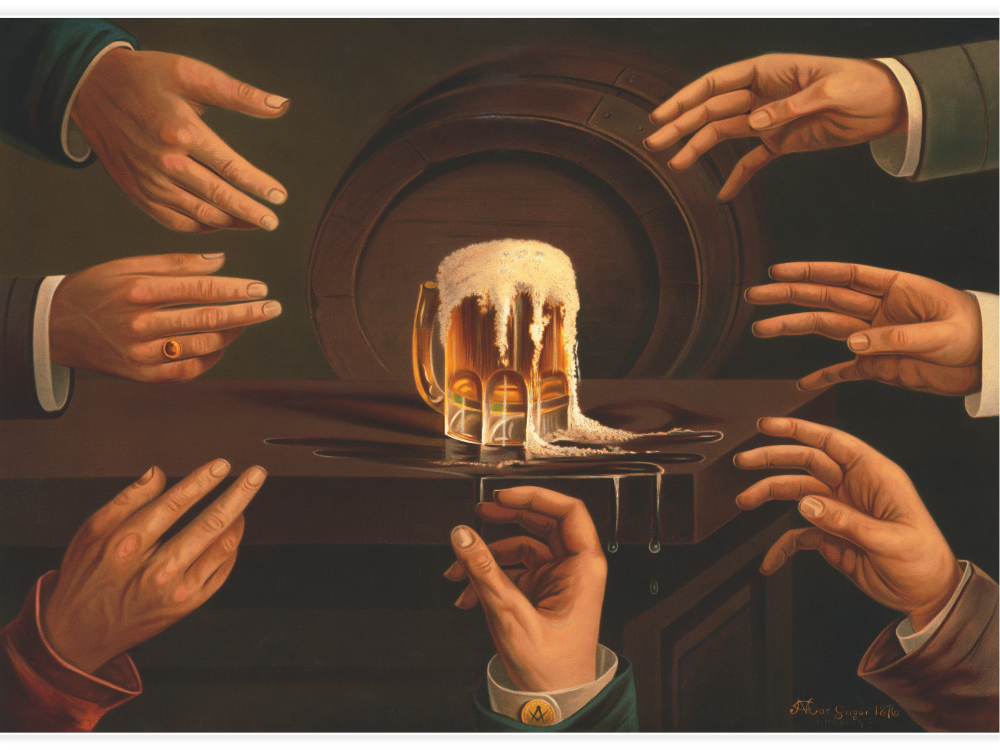 Hands around a Beer Mug