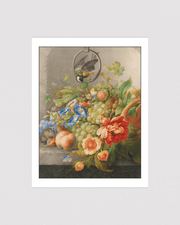 Still Life with Flowers, Fruit, a Great Tit and a Mouse