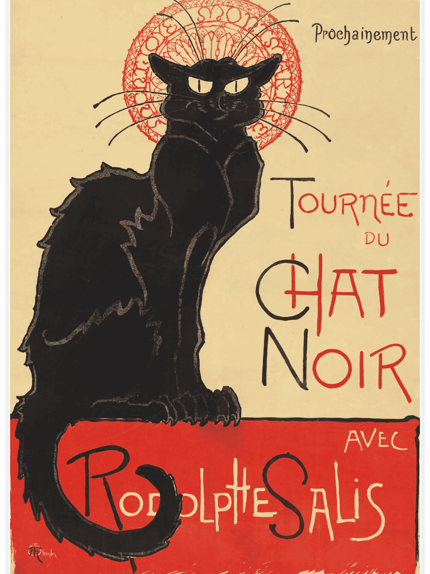 Affiche voor the theatercafé Le Chat Noir i Paris