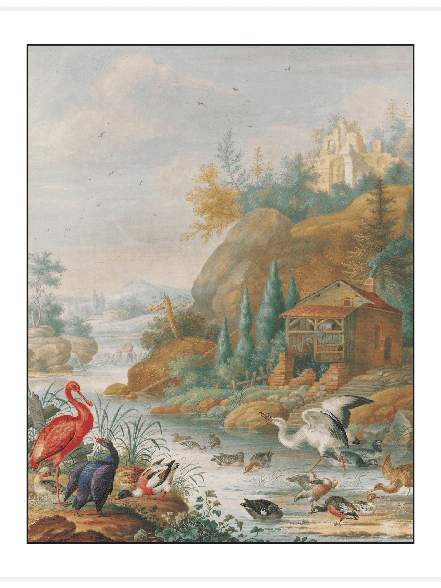 Birds near a Mountain Stream