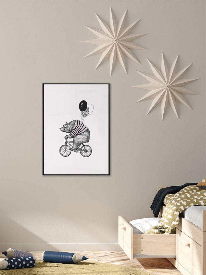 Bear And Balloons Poster