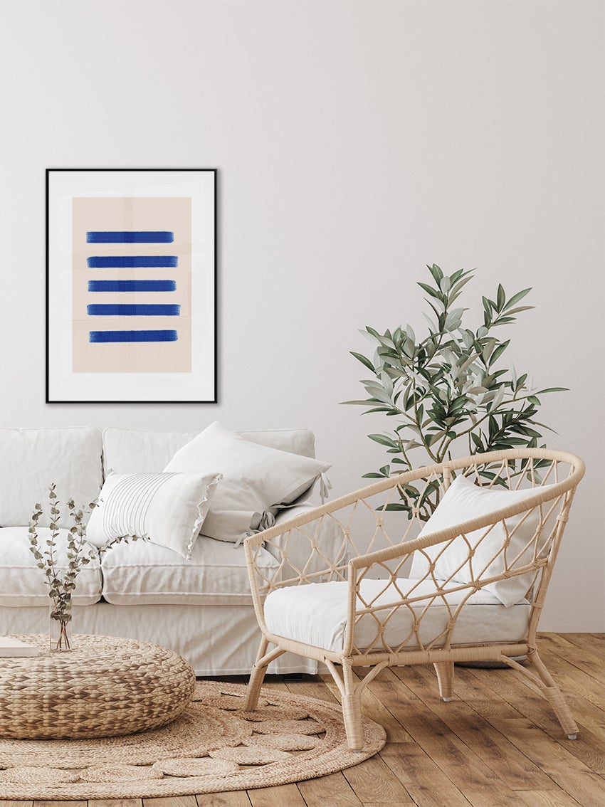 Blue Stripes Poster