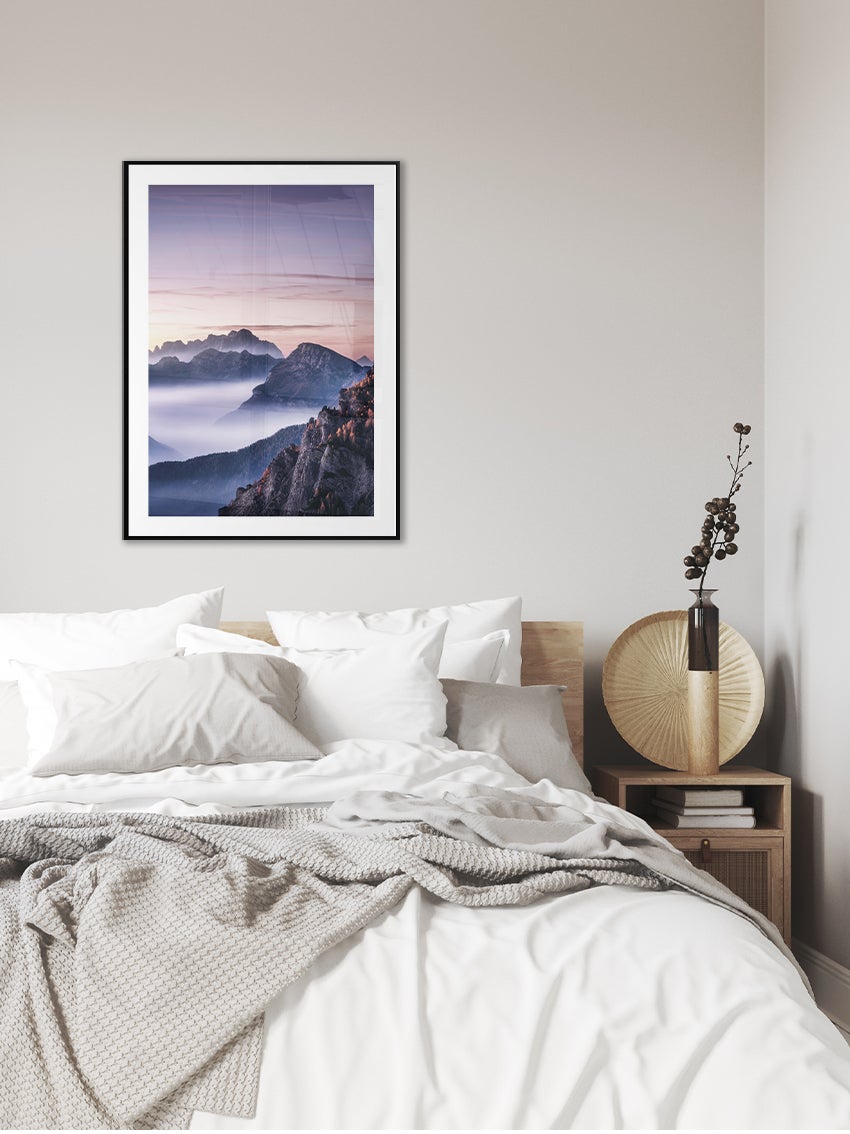 Blue Mountains At Sunset Poster