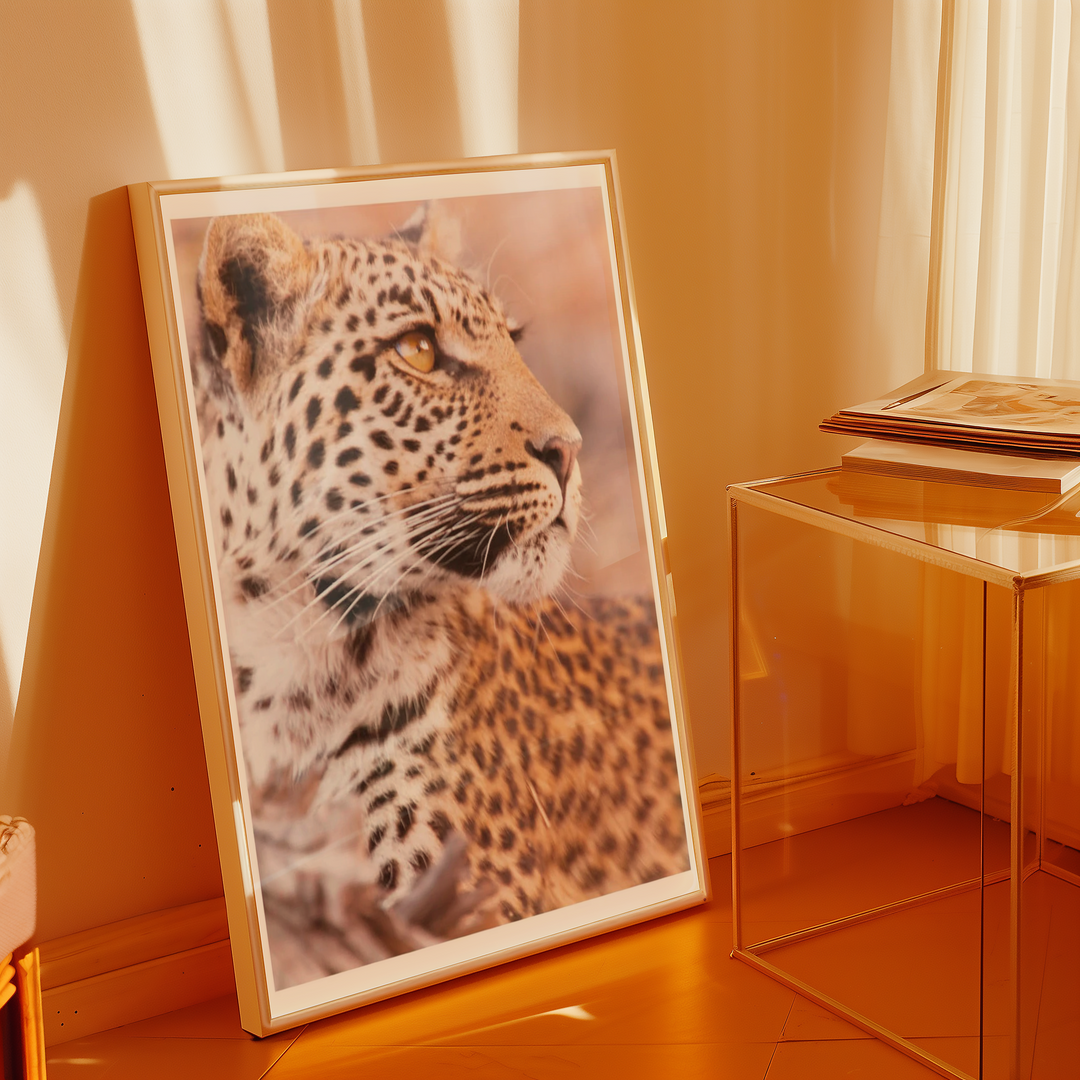 Leopard i Profil Poster