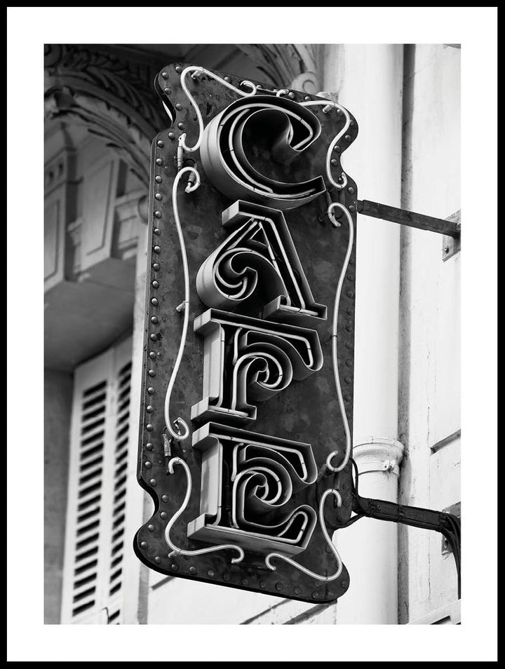 Café Sign In Paris Poster