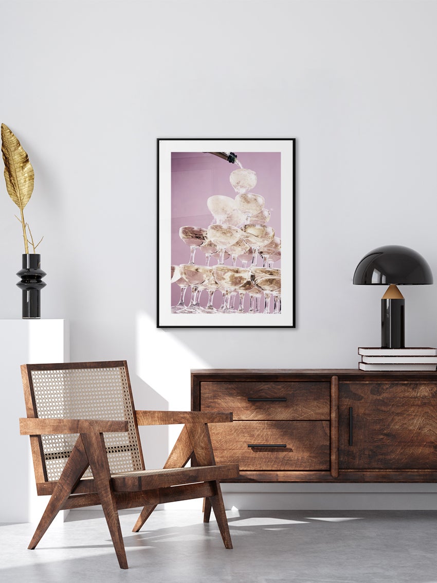 Champagne Pyramid Poster