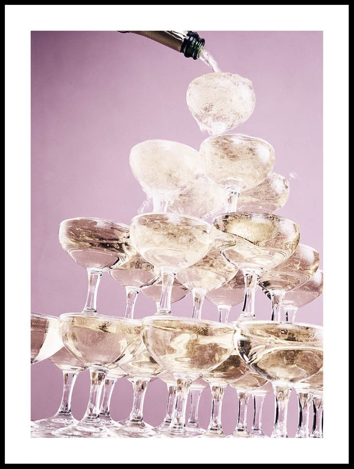 Champagne Pyramid Poster