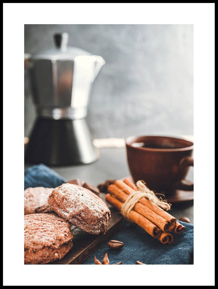 Chocolate Biscuits And Coffee Poster