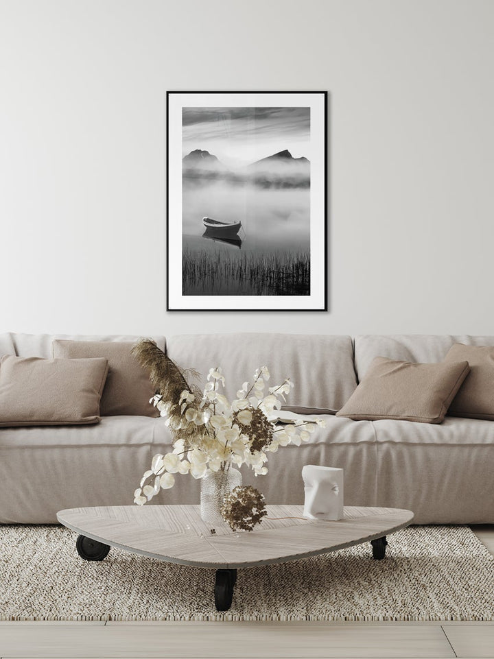 Rowing Boat And Fog Poster