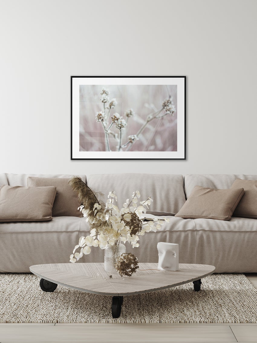 Frosted Flowers Poster