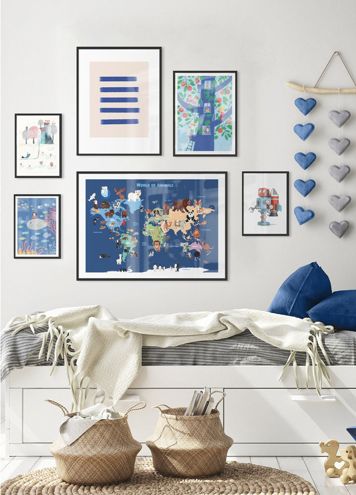 Blue Stripes Poster