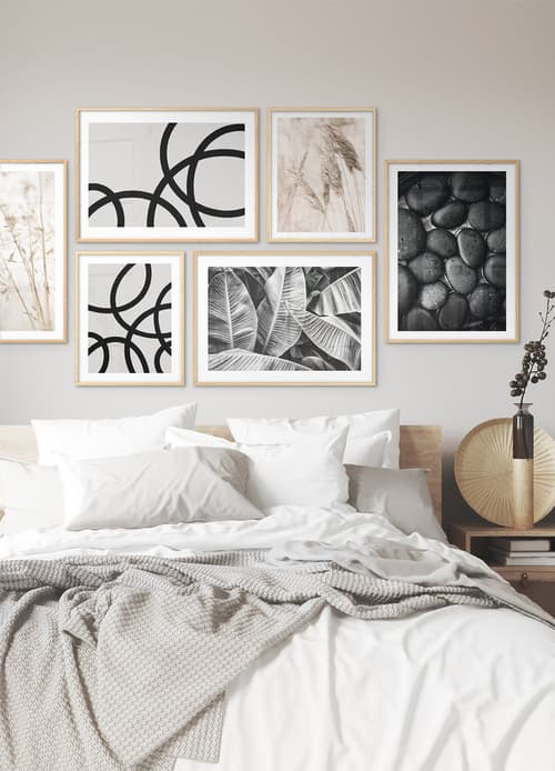 Tranquil Bedroom Gallery Wall