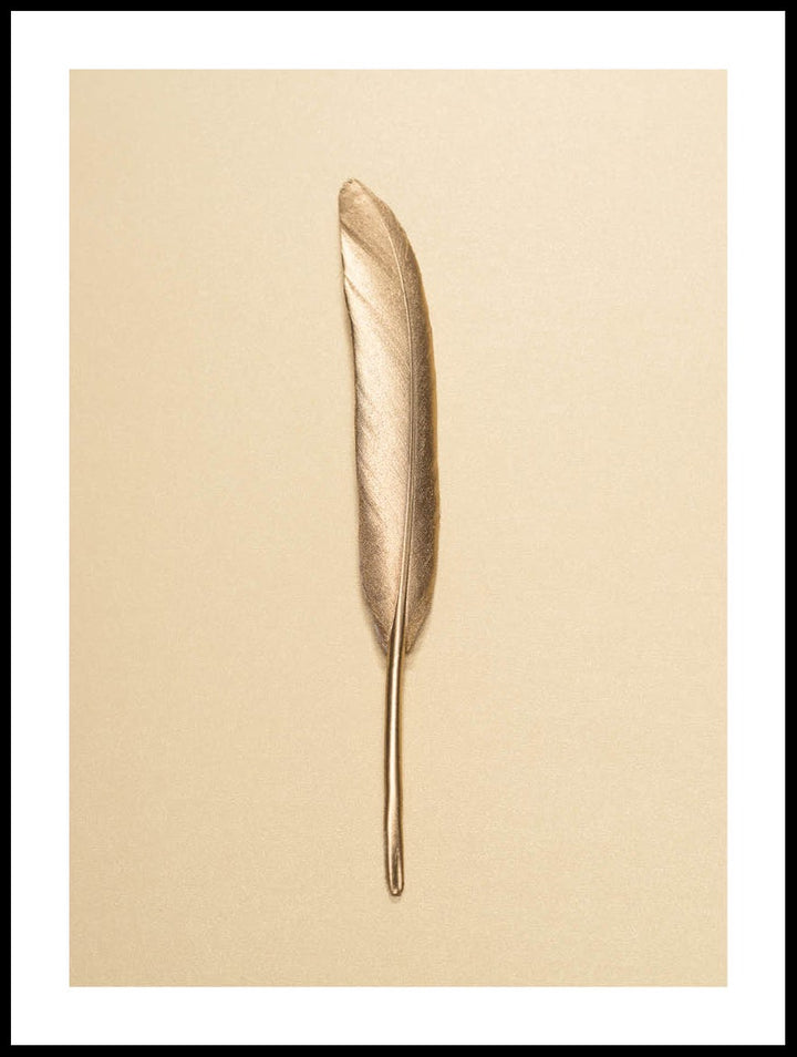 Gold Feather Poster