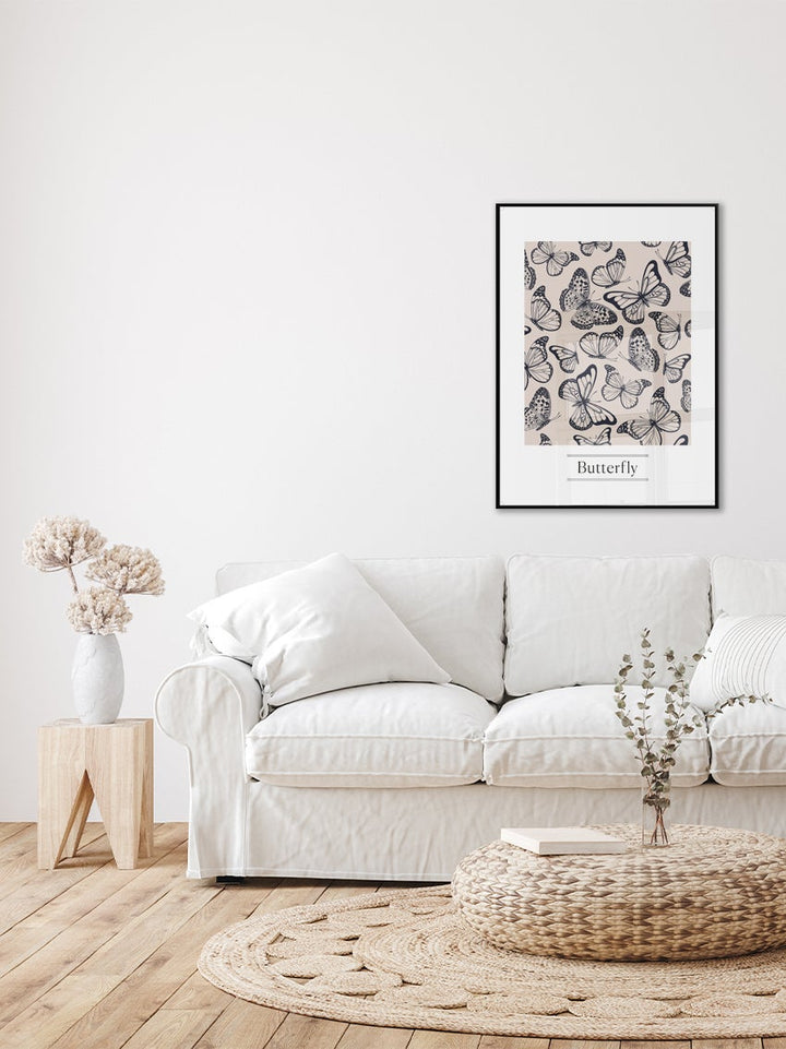 Butterflies Illustration Poster