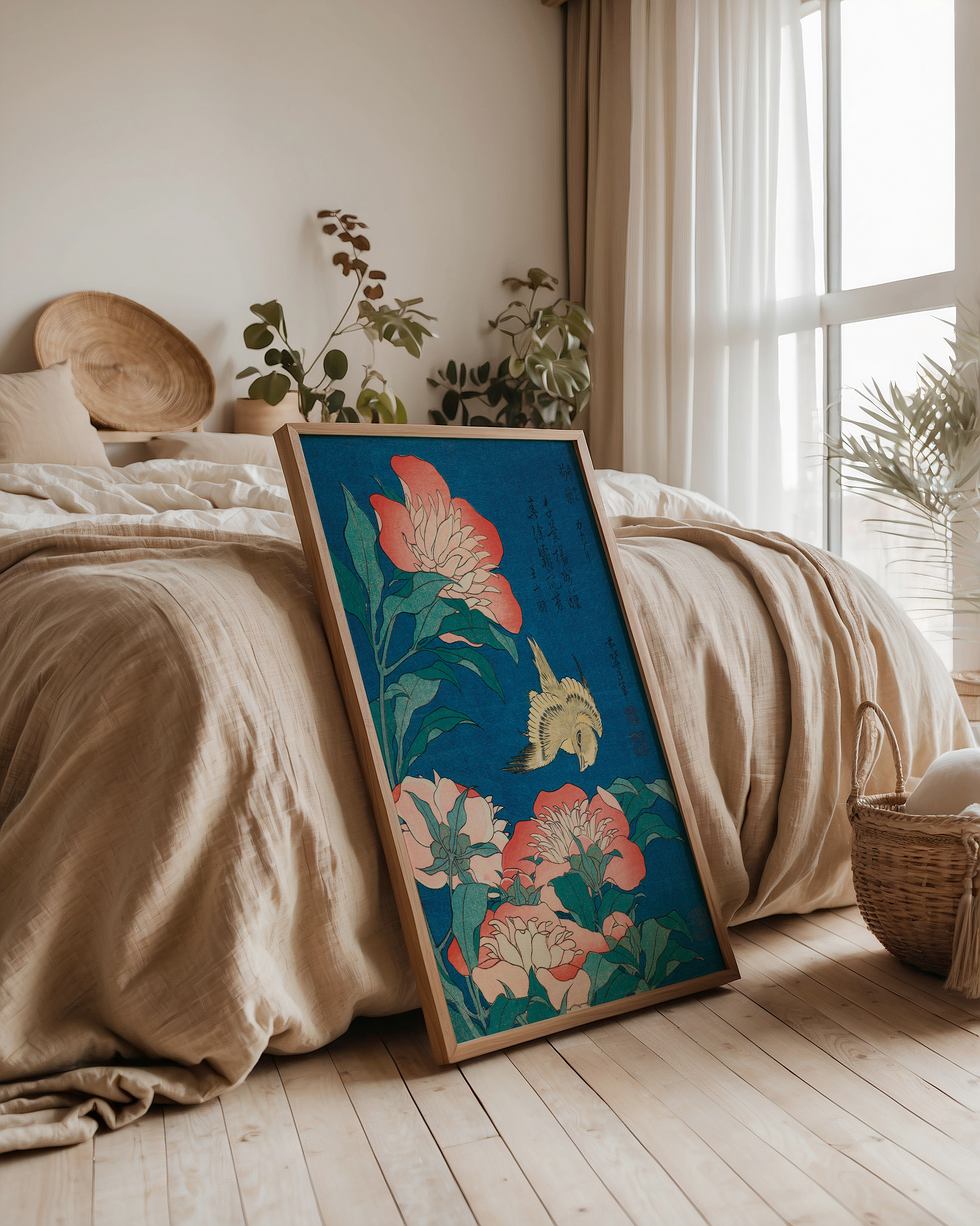 Peonies and Canary