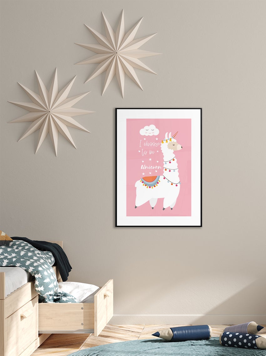 Llama And Clouds Poster