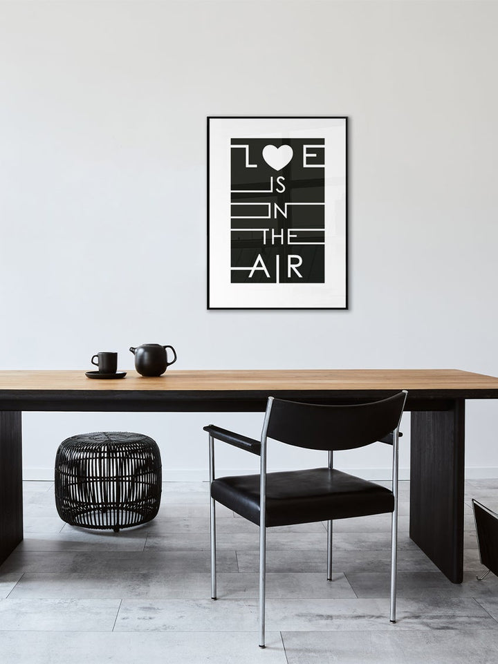 Love Is In The Air Black Poster