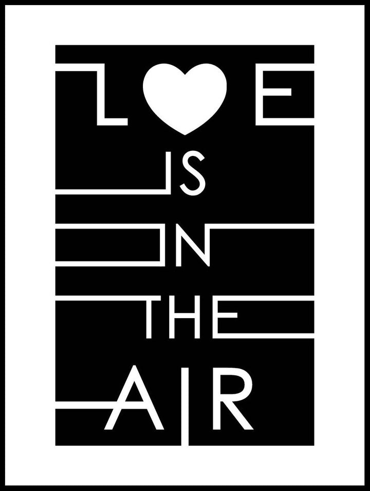 Love Is In The Air Black Poster